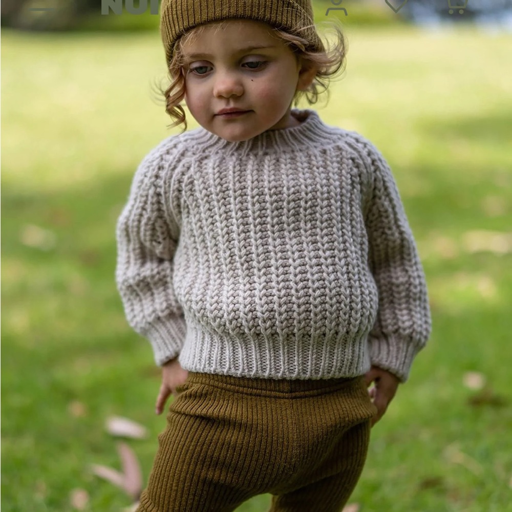 NWT Nui Organics 100% Soft Merino Wool Fisherline Sweater - Picture 8 of 8